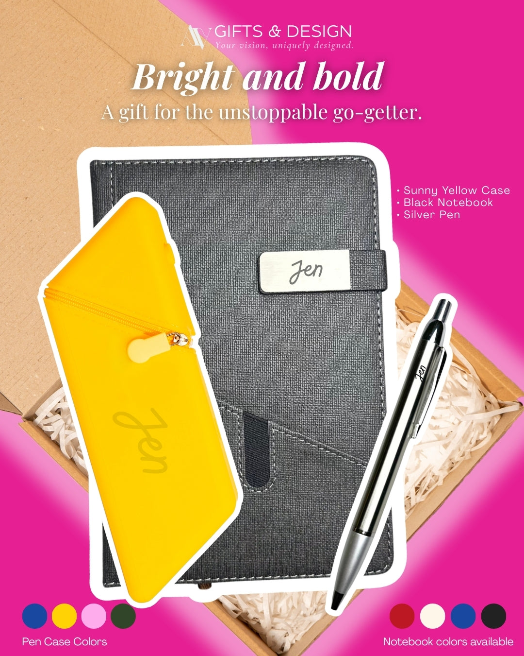 Lux Custom Pen Case + Journal with Executive Pen