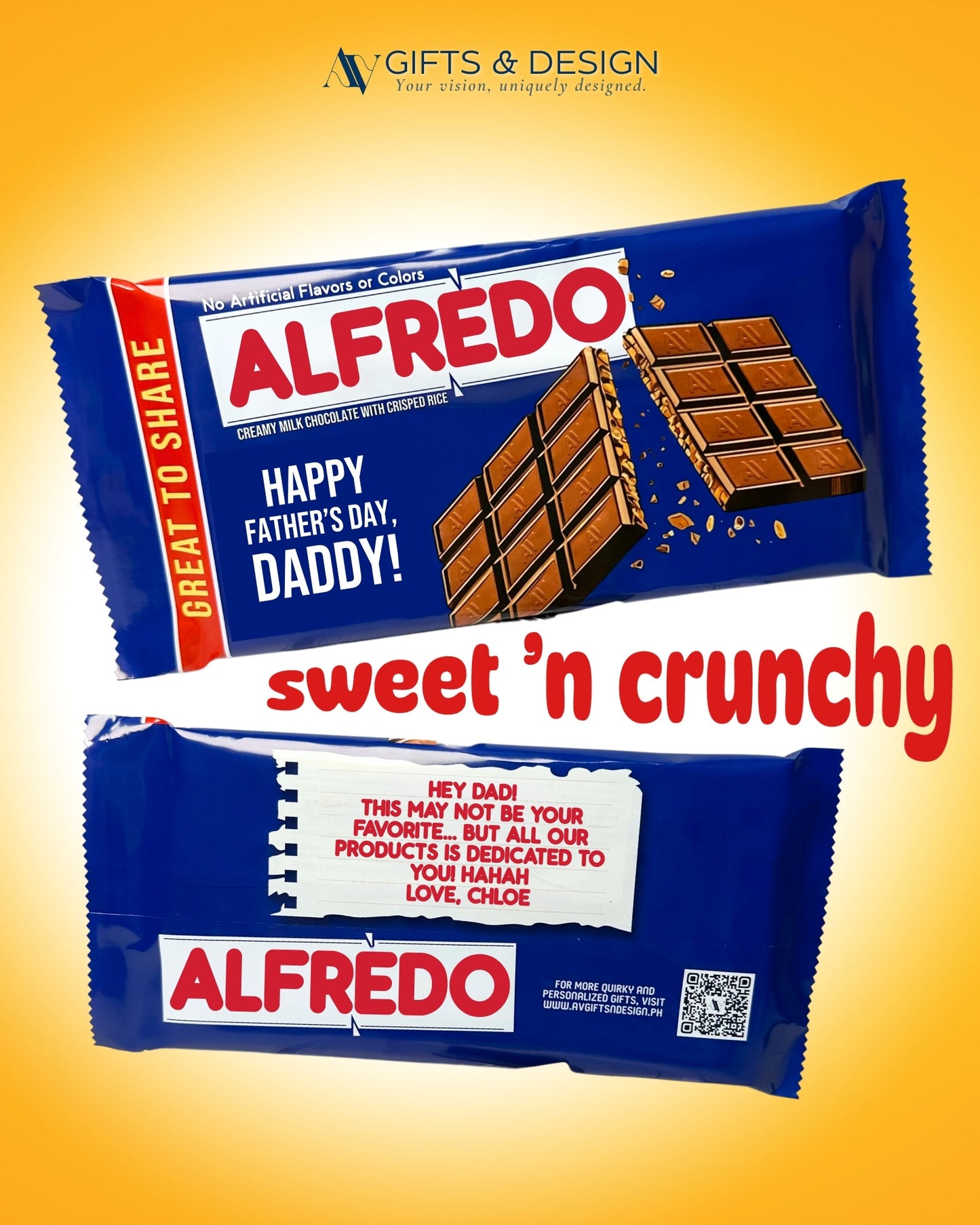 Crunchy Sweet Chocolate Bar (124g)