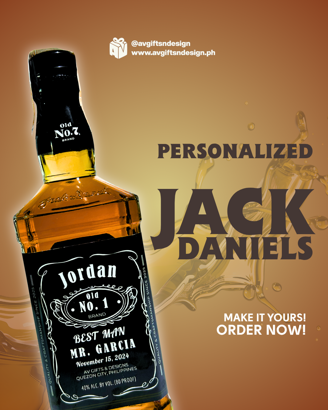 Personalized Jack Daniels (1L)
