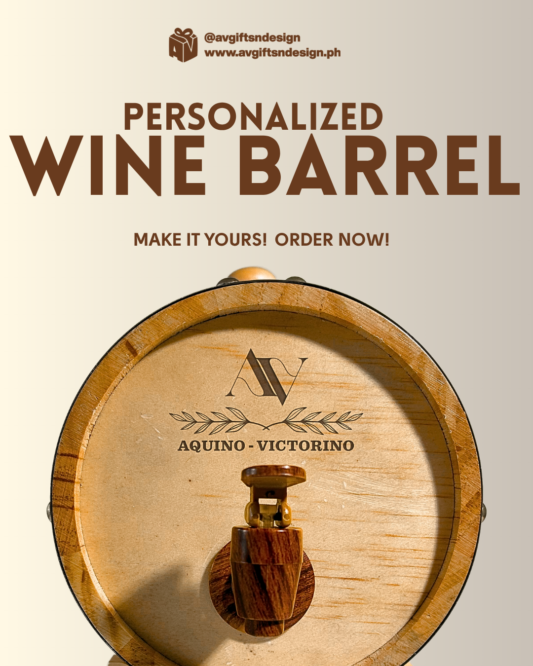 Personalized Wine Barrel