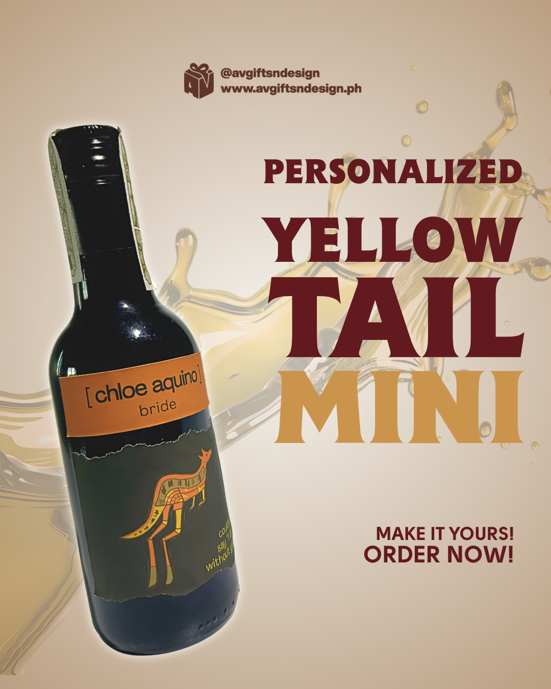 Personalized Yellow Tail Mini