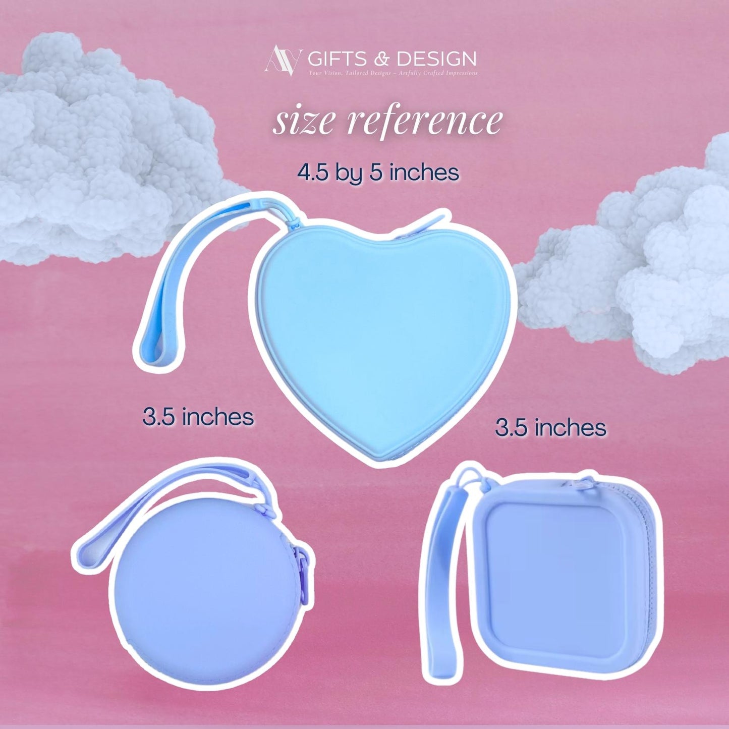 Silly Heart 💙 (silicone heart pouches) with Gift Box 🎁