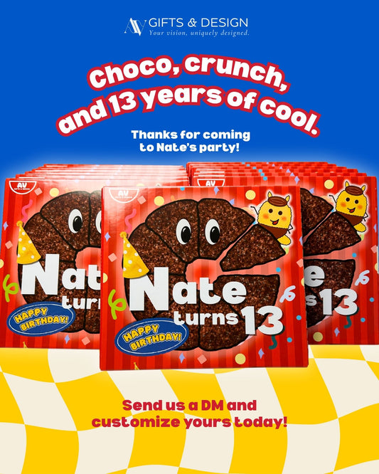 Custom Nisssin Choco Crisp – Personalized Birthday Treats