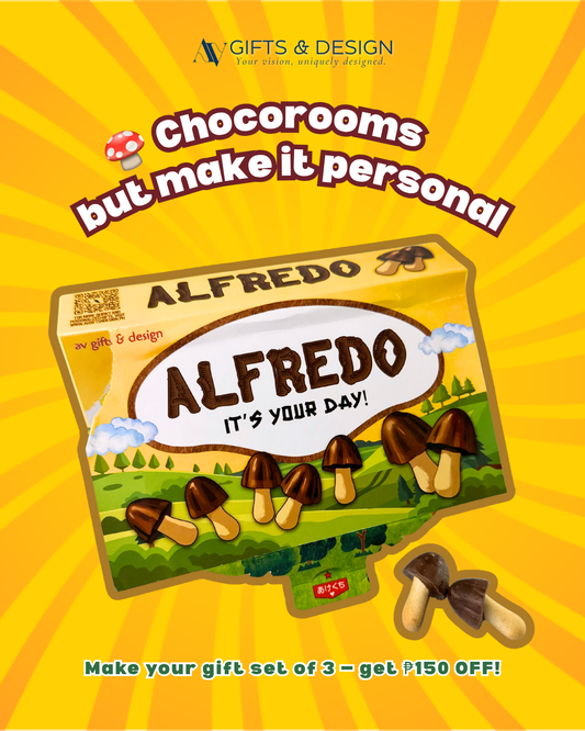 Custom Choco 🍄‍🟫 Mushroom Snack – Personalized Label