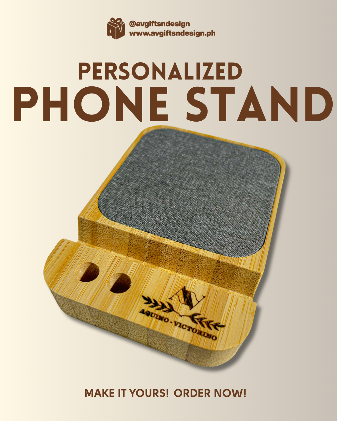 Personalized 3 in 1 Phone Stand