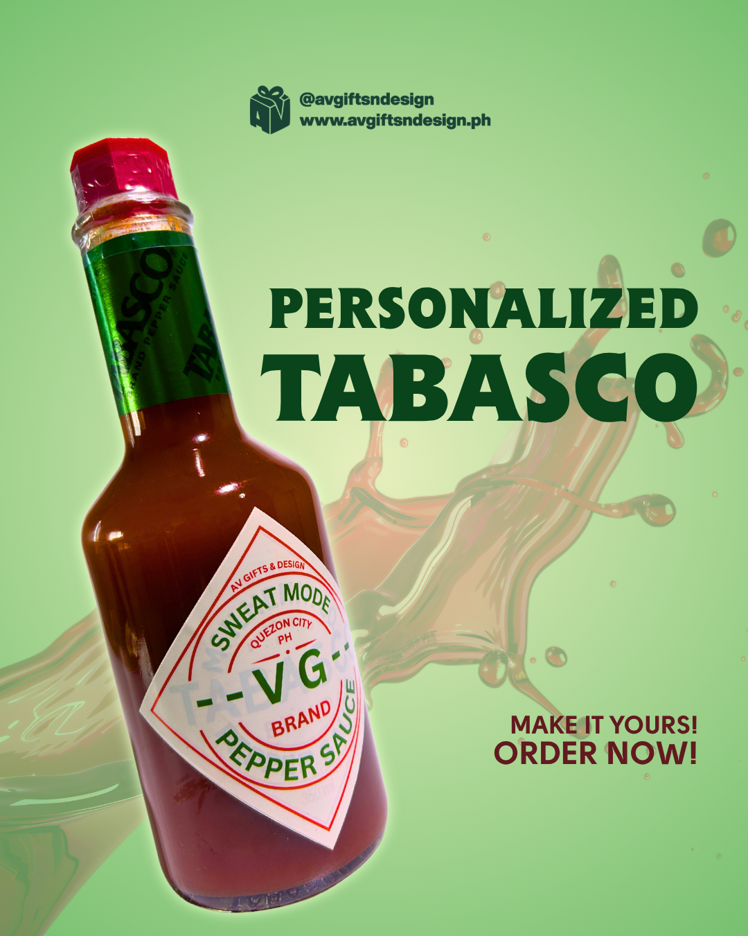 Personalized Tabasco Bottle
