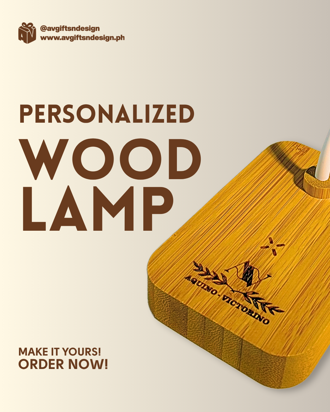 Personalized Wood Lamp