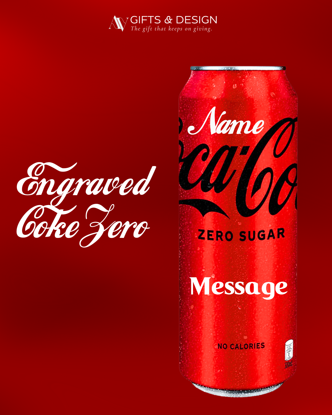 Personalized Engraved Coke Zero 🥤