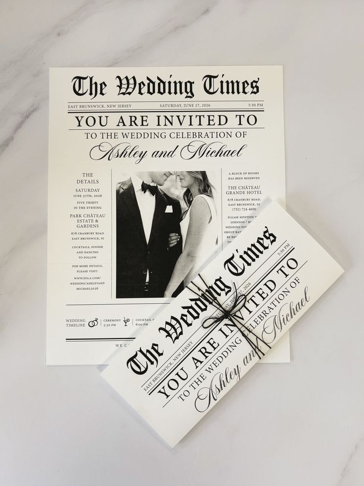 🔥HOT: Personalized Wedding Newspapers