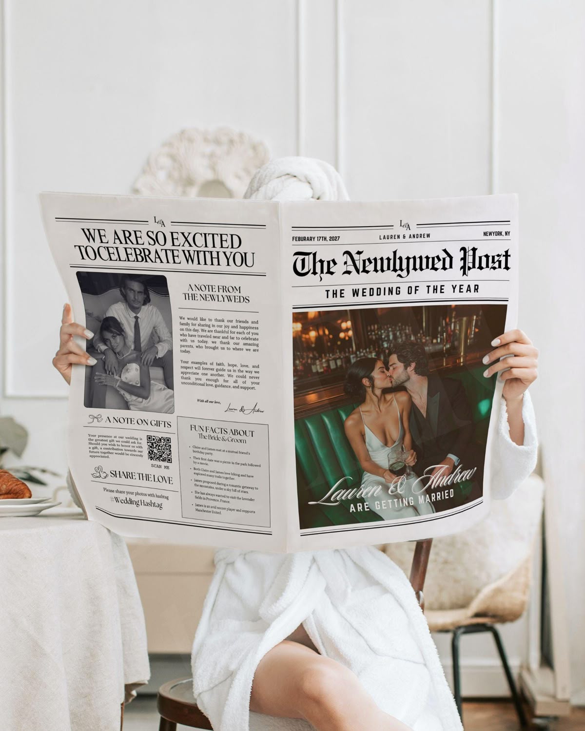 🔥HOT: Personalized Wedding Newspapers